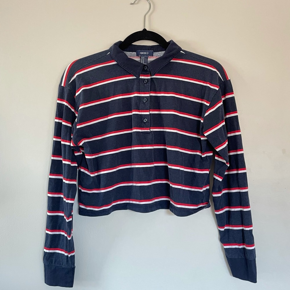 Striped Button-Up Top